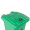 Toter 32 Gal. Lime Green Organics Trash Can with Wheels and Lid ACG32 - alternate 4
